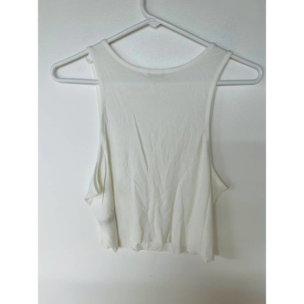 Free People High Neck Ribbed Crop White - Picture 6 of 6